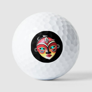 African Girl Face Mask Thunder_Cove Golf Balls