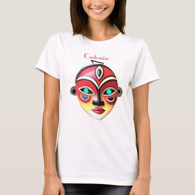 African Girl Face Mask Thunder_Cove  T-Shirt (Front)