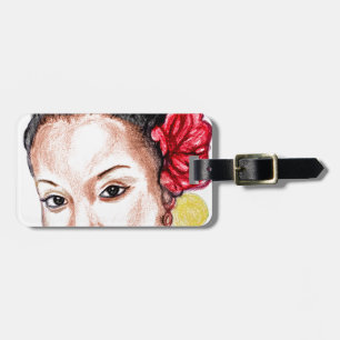African Girl Luggage Tag