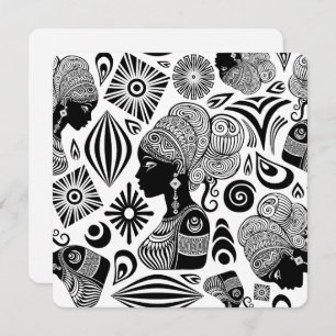 African Girl Portrait Tribal Tattoo