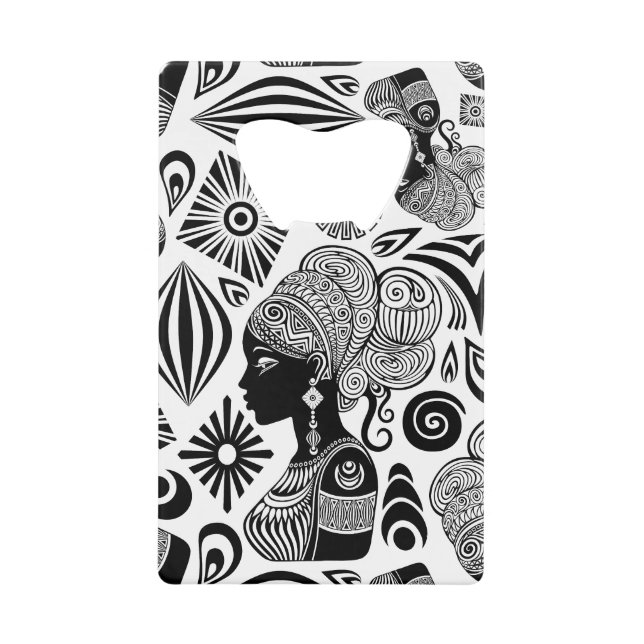 African Girl Portrait Tribal Tattoo (Front)