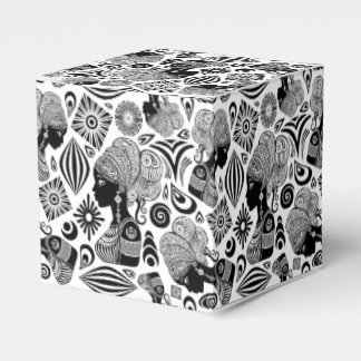 African Girl Portrait Tribal Tattoo Favour Box