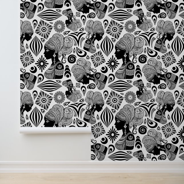 African Girl Portrait Tribal Tattoo Wallpaper (Application)