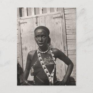 African girl postcard