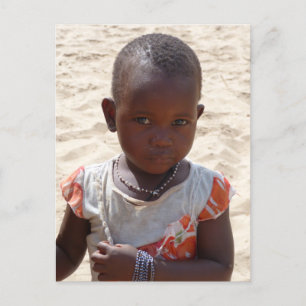 African girl postcard