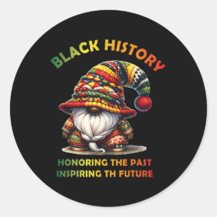 African Gnome Black History Month Celebrating Classic Round Sticker