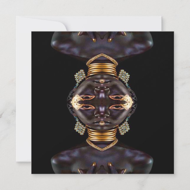 African Goddess Faux  Card (Front)