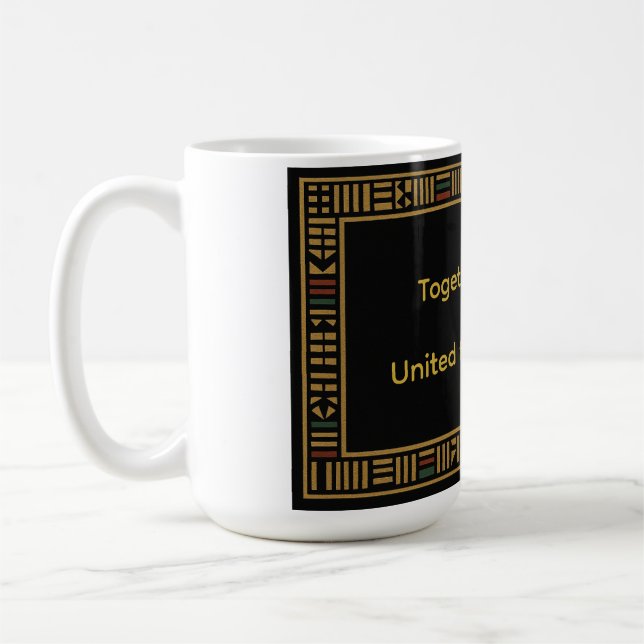 African Gold Kente Customisable Mug (Left)