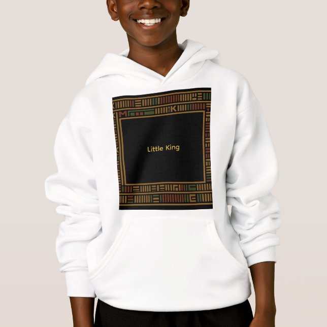 African Gold Kente Kids’ Hoodie (Front)