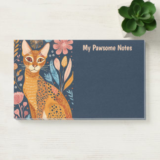African Golden Cat Boho My Pawsome Personal Post-it Notes
