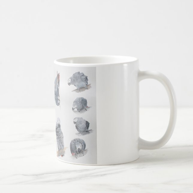African Gray Parrot. Exclusive designed by Griff Coffee Mug (Right)