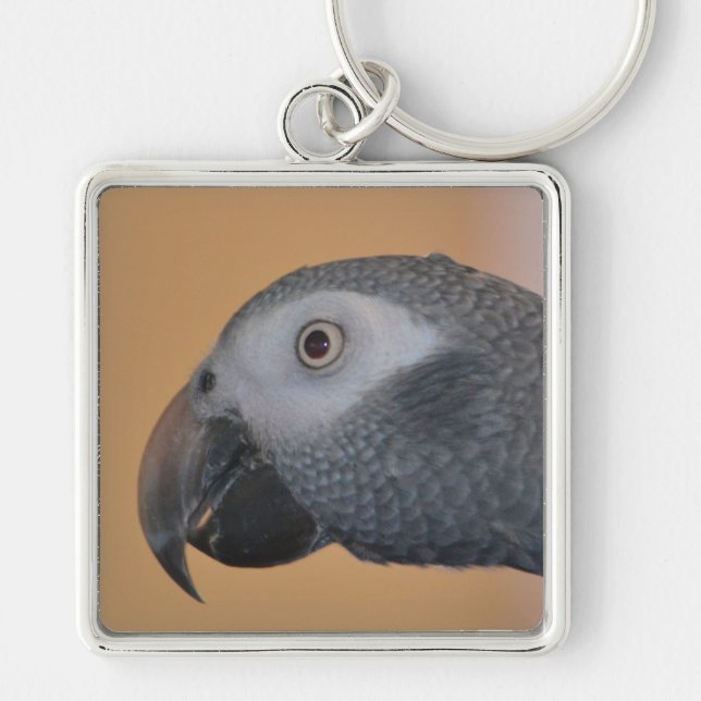 African Gray Parrot Key Chain (Front)
