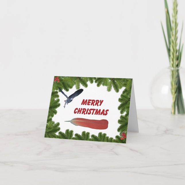 African Grey Christmas Card (Front)