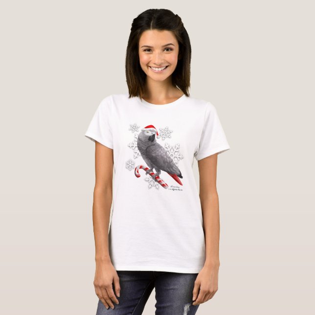 African Grey Christmas Shirt (Front Full)