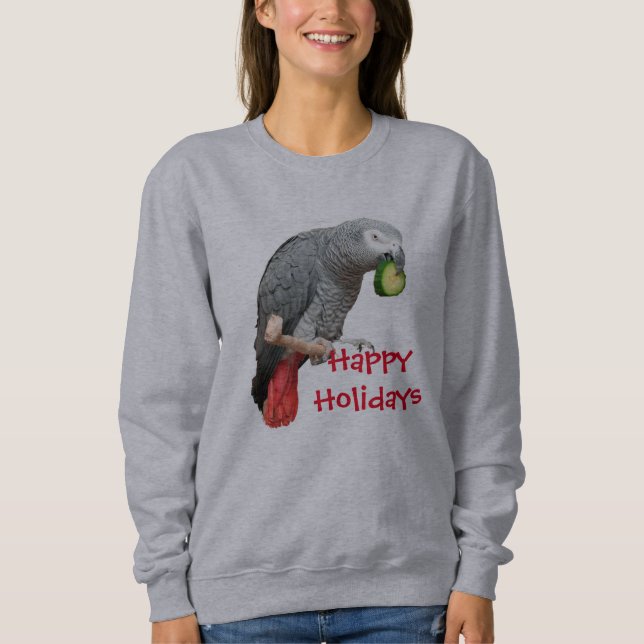 African Grey Comfort Women's Basic Sweatshirt (Front)