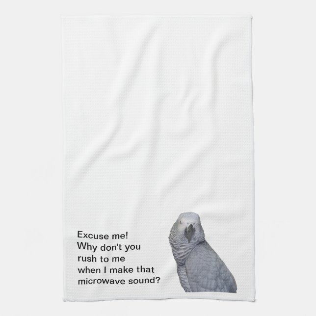 African Grey Kitchen Towels (Vertical)