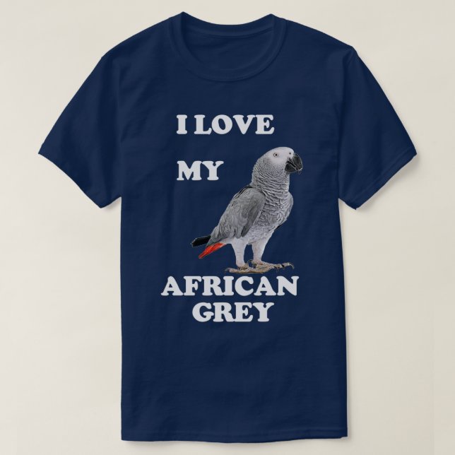 African Grey Parrot 26 T-Shirt (Design Front)