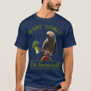 African Grey Parrot Broccoli for Men Women Kids T-Shirt