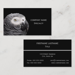 African Grey Parrot Business Card