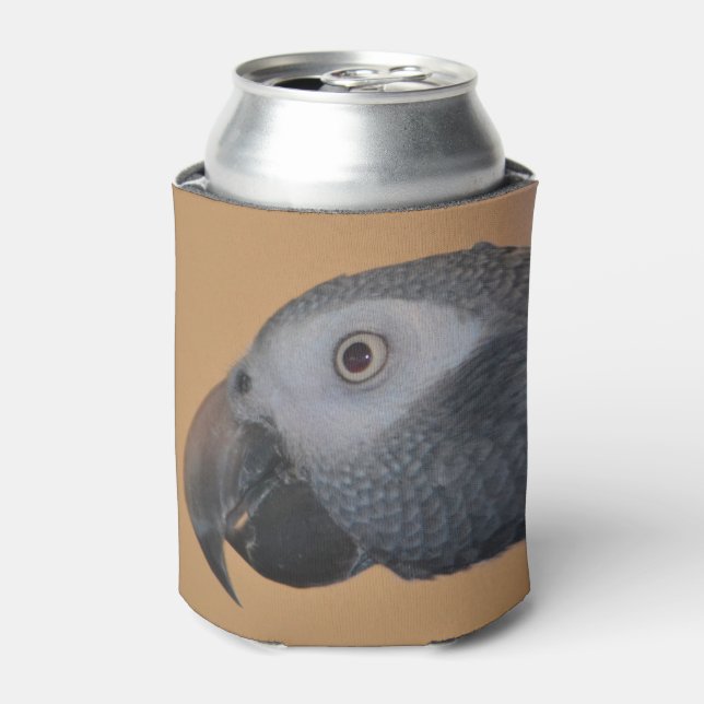 African Grey Parrot Can Cooler (Can Front)