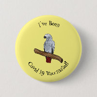 African grey parrot cartoon illustration
