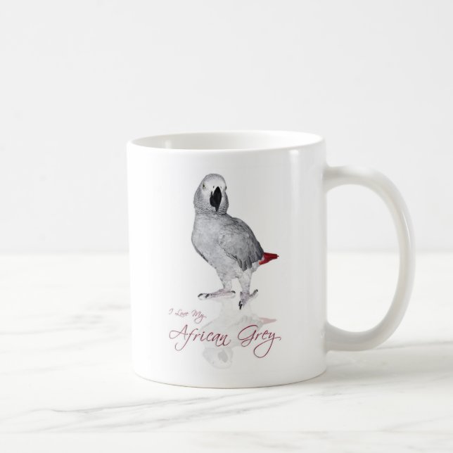 African Grey Parrot Coffee Mug (Right)