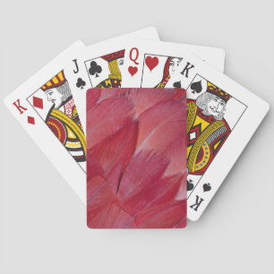 African Grey Parrot Feather Design Playing Cards