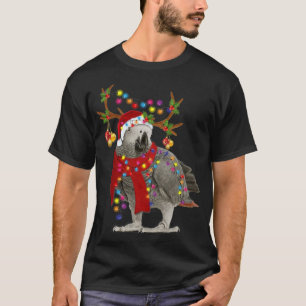 African grey parrot Gorgeous Reindeer Christmas Tr T-Shirt