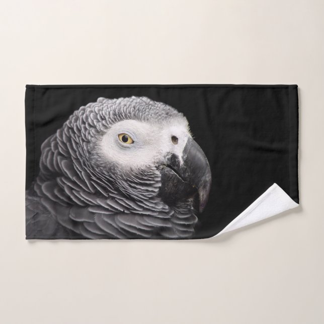 African Grey Parrot Hand Towel (Hand Towel)