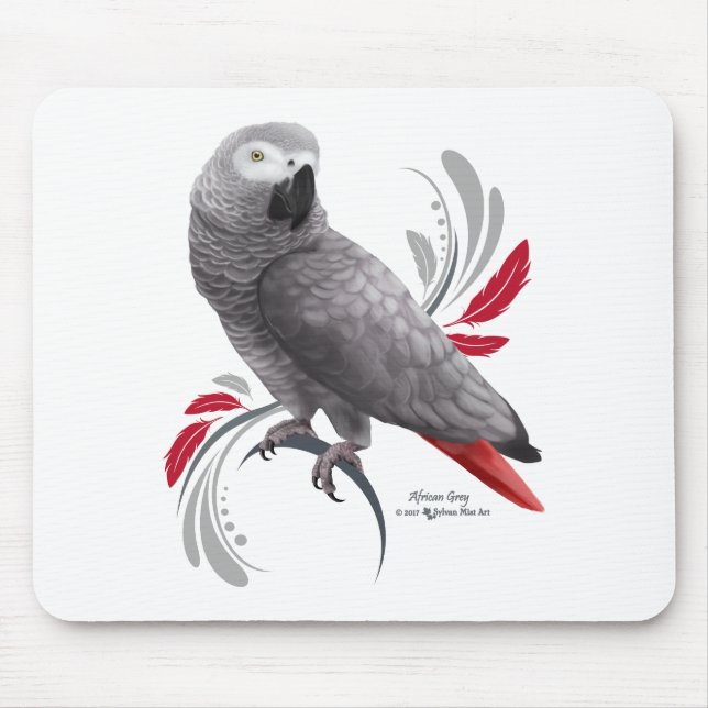 African Grey Parrot Mouse Pad (Front)