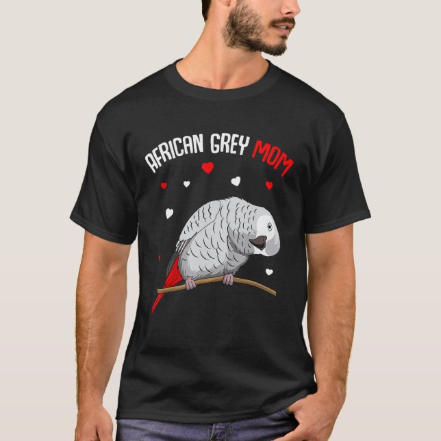 African Grey Parrot Mum Love Funny Women T-Shirt (Front)