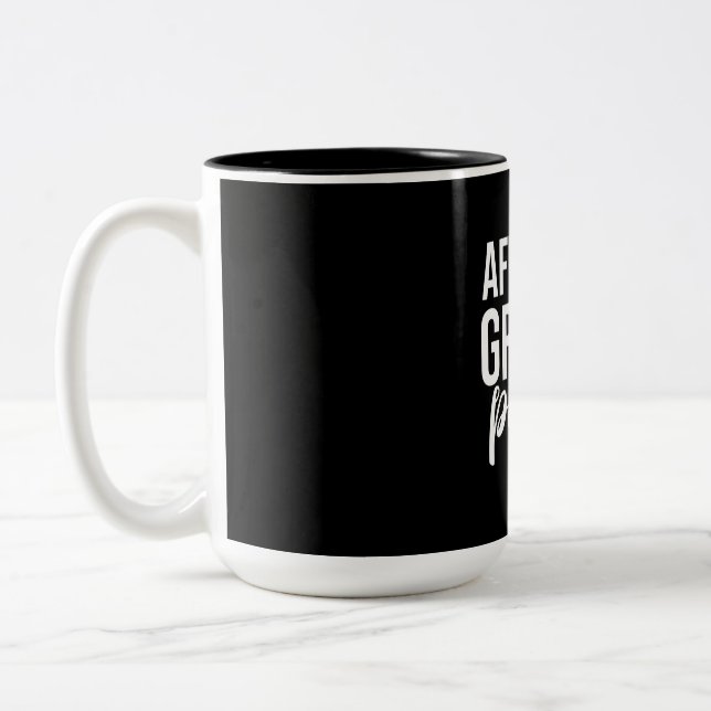 African Grey Parrot Papa Two-Tone Coffee Mug (Left)