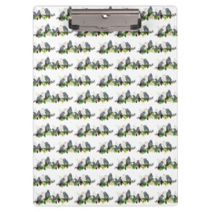 African Grey Parrot Party Clipboard
