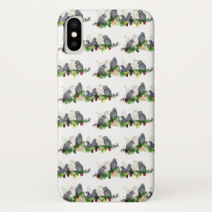 African Grey Parrot Party iPhone X Case