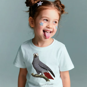 African grey parrot, Psittacus erithacus, vintage T-Shirt