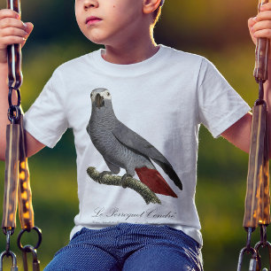 African grey parrot, Psittacus erithacus, vintage T-Shirt