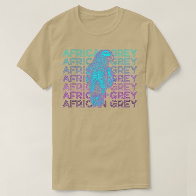 African Grey Parrot Retro African Grey Gift T-Shirt (Design Front)