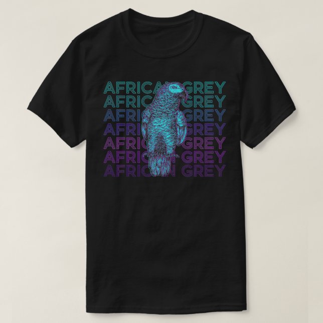 African Grey Parrot Retro African Grey Premium  T-Shirt (Design Front)