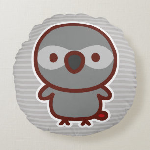 African Grey Parrot Round Cushion