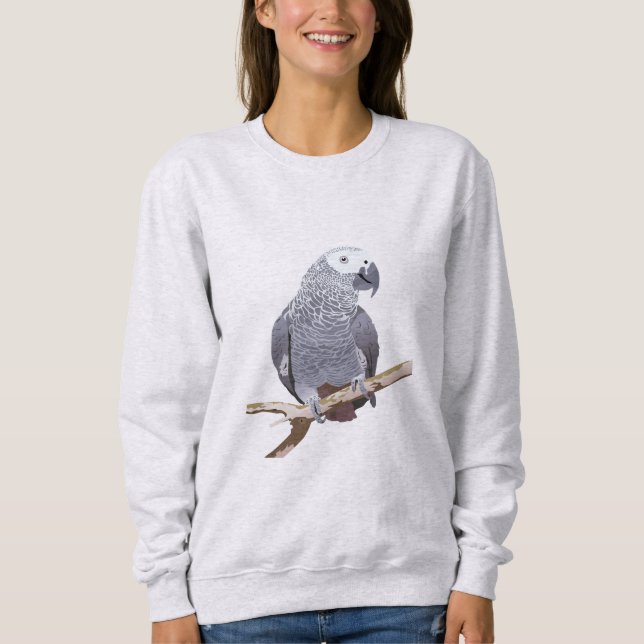 African Grey Parrot Sweatshirt (Front)