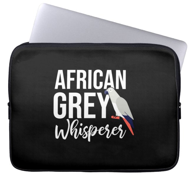 African Grey Parrot Whisperer Laptop Sleeve (Front)