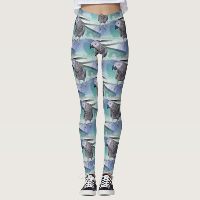 African Grey Pool Party Leggings (Front)