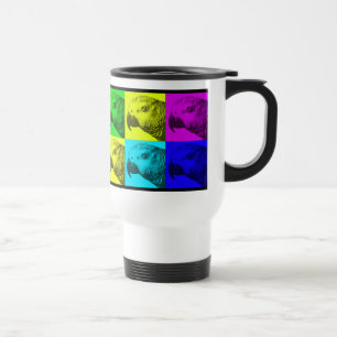 African Grey Pop Art Travel Mug