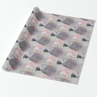 African Grey Puffy Hearts