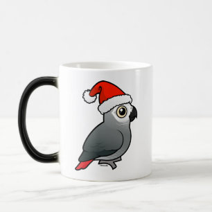 African Grey Santa Magic Mug