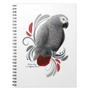 African Grey Spiral Notebook