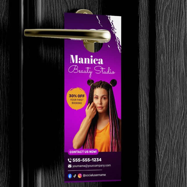 African Hair Braids Beauty Salon Nail Makeup Door Hanger (Creator Uploaded)