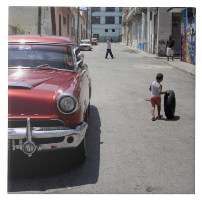 African Hamel district, Havana, Cuba, UNESCO Tile (Front)