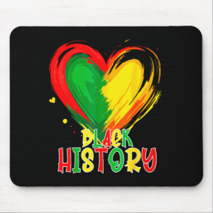 African heart black history month african american mouse pad