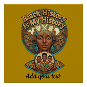 African Heritage Black History is My History Poster